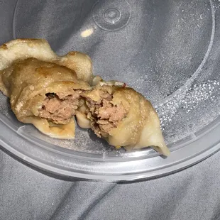 Inside pork dumplings