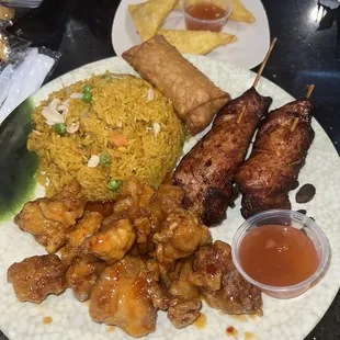 General Tso's Chicken Dinner Special Chicken Fried Rice  Chicken on Stick Chicken Eggroll