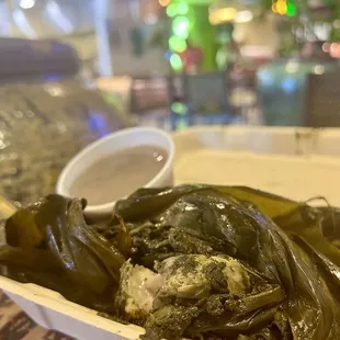 Butterfish &amp; Pork Lau Lau w Hawaiian Poi always comforting while in the ʻĀina ;)