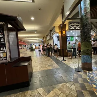 the inside of a mall