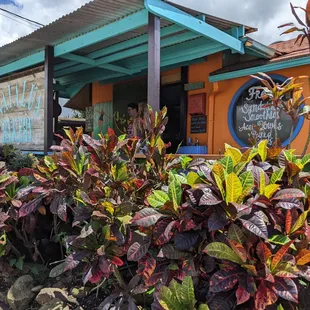the front of the restaurant