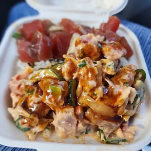 Poke bowl, 2 choice. Best poke bowl around