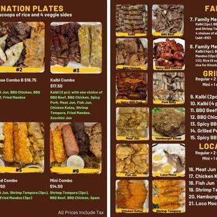 Menu (1 of 3) as of 4/1/2023
