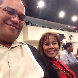 Wife and I at the Ark for Sunday Service