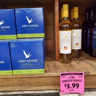 Good sale on mango wine.