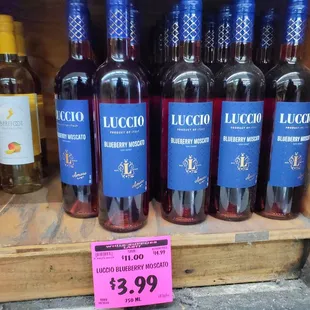Good sale on blueberry moscato.