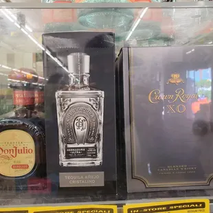 Tequila and Canadian Blend Whisky.