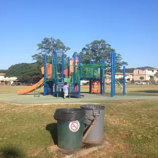 Can get hot since no trees shade the playground equipment