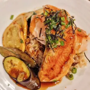My daughter loved their teri salmon