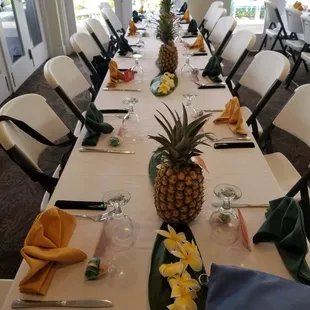 Beautiful table decos put together by our committee.