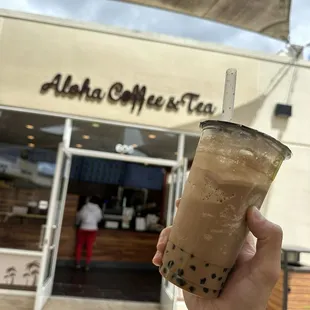 Mocha Coffee and  Boba.