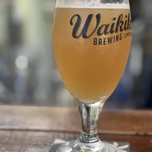 a glass of beer