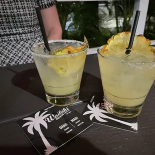 Jalapeño pineapple margaritas