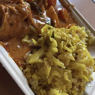 Chicken curry plate