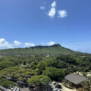 Diamond head from balcony Oceanside view
