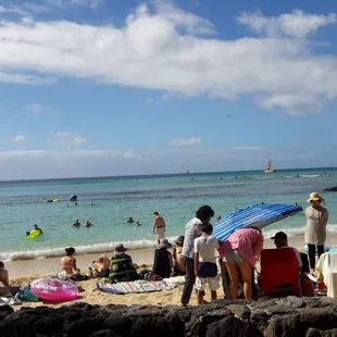 Beach front with ono food !