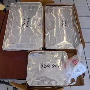Well packaged catering order.