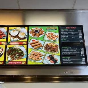 menus and prices