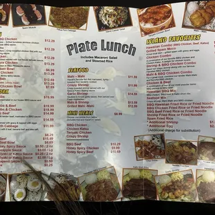1of 2 -- their paper menu as of 10-21-2024