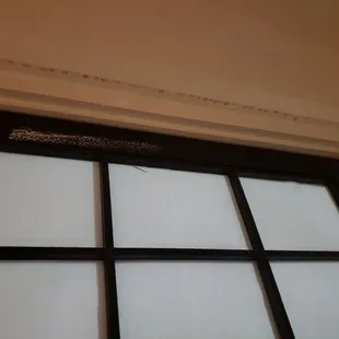 The frame around the screens were covered in dirt and dust