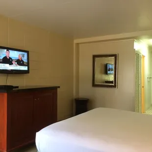 View of the room, from the sofa. Notice the TV.