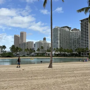 View of hotel from the beach