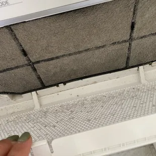 The AC unit's filter has not been cleaned.