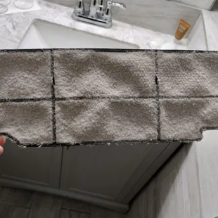 This is the filter to the air conditioner shit is nasty