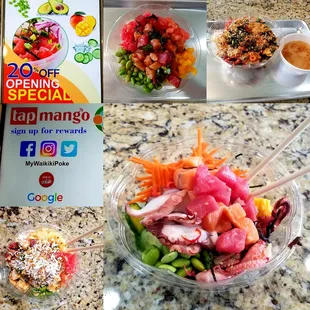 Awesome new Poke place that just opened! You really get the most for your money with the ample portions and sales!