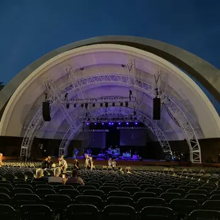 the stage at night