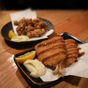 two plates of food