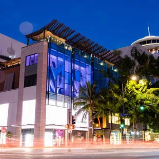 Waikiki Shopping Plaza at night on Kalakaua Avenue