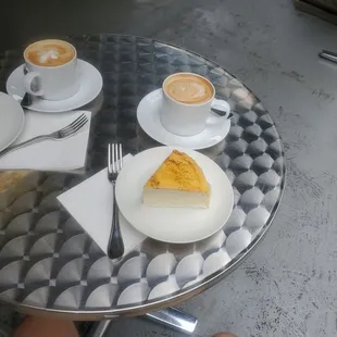 Original Mille Crepe Cake and Latte