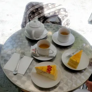 Strawberry and Original Mille Crepe Cakes and Tea for Two