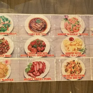 a variety of dishes