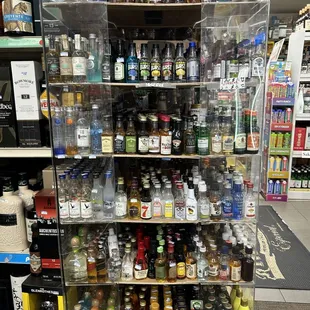 Great selection of 50ml miniature spirits.