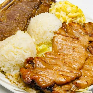 make your own combo （ bbq short ribs &amp; bbq chicken