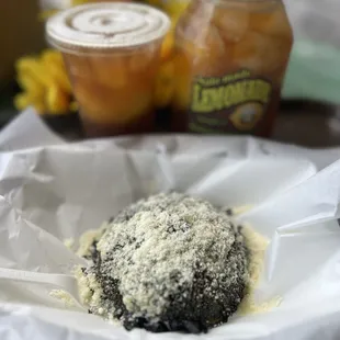 Grilled Sunflower with Garlic Butter and Parmesan Cheese.  A MUST TRY.....