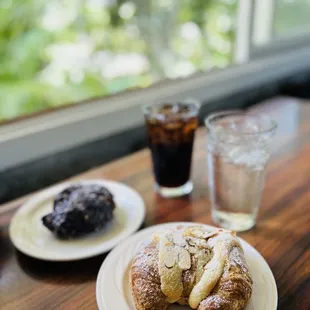 Almond Croissant and Ube Scone