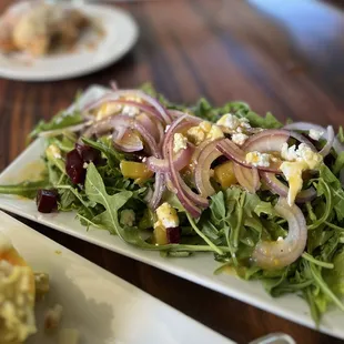 Beet Arugula Goat Cheese Salad with Papaya Vinaigrette