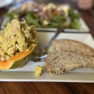 Curry Chicken in Papaya Bowl