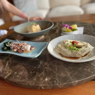 a plate of food on a table
