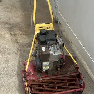 Before repair. Leaking engine. Clutch won't engage.