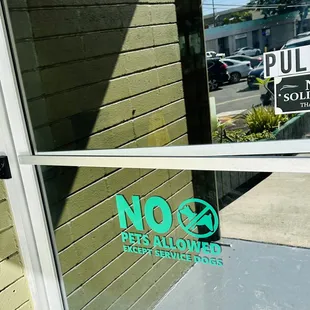 No pets allowed.