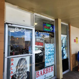 Barber shop entrance