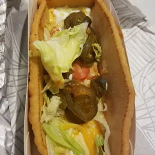 Taco bell sold me a false advertisement product. Like where's the BEEF?!!