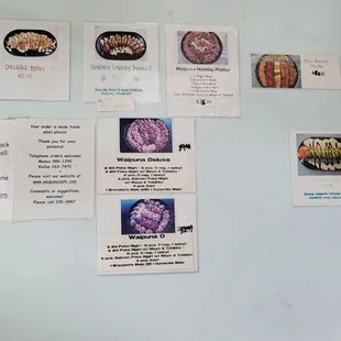 Specials on the wall