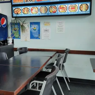 Inside tables and menu