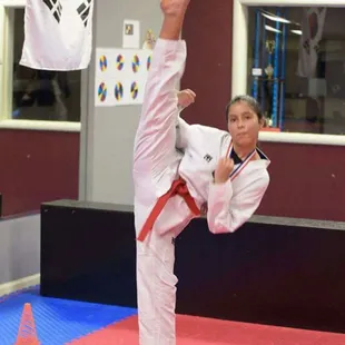 Emily getting  ready  for state championship