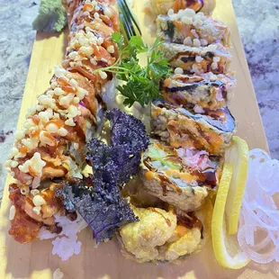 Volcano Roll and Crunchy Roll